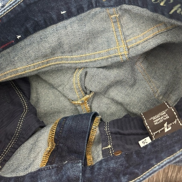 7 For All Mankind A Pocket Jeans Style AU130Y525A Medium Rise 26 Womens Y2K - Picture 10 of 16